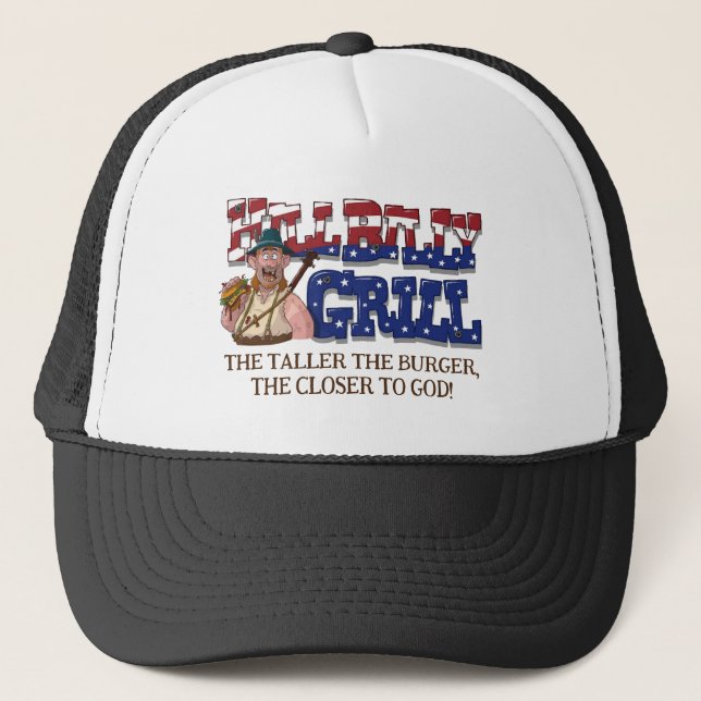 Fun HillBilly Grill Denmark Hat! Trucker Hat (Front)