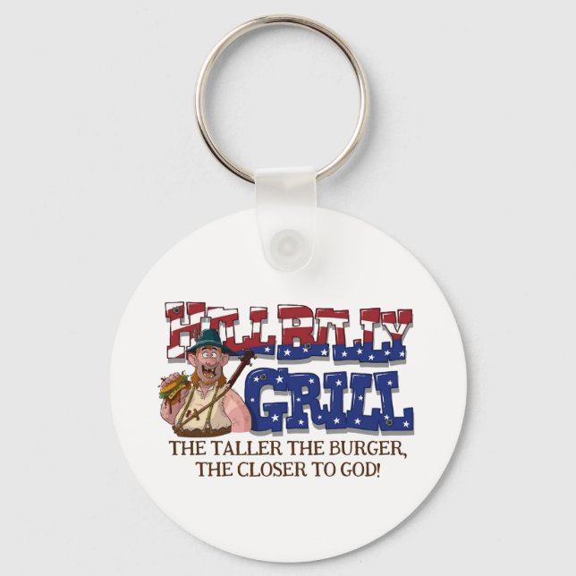 Fun HillBilly Grill Denmark Keychain! Keychain (Front)