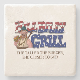 Fun HillBilly Grill Denmark Stone Coasters! Stone Coaster