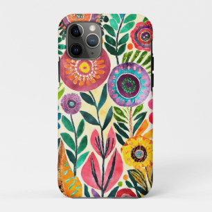 Fun Hippie Flower Patterned iPhone 11 Pro Case