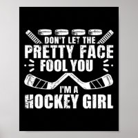 Fun Hockey Art For Women Girls Hockey Player Sport