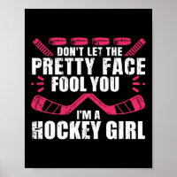 Fun Hockey Art For Women Girls Hockey Player Sport