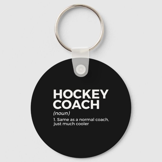 Fun Hockey Coach Definition  Keychain (Front)