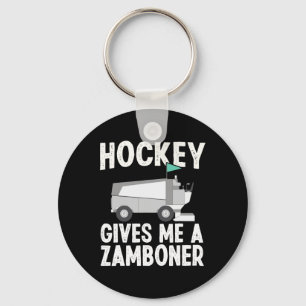 Fun Hockey Gives Me A Zamboner Hockey Player Winte Keychain