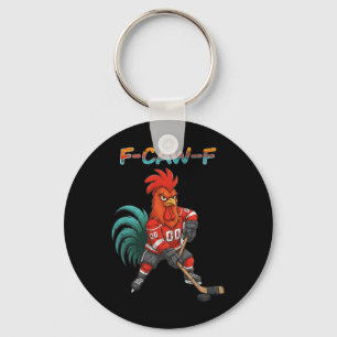Fun Hockey Player Keychain