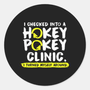 Fun Hokey Pokey Clinic Hockey Pokey Gift Classic Round Sticker