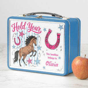 Fun Hold Your Horses School Metal Lunch Box