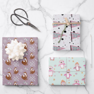 Fun Holiday Patterns Assorted Wrapping Paper Sheet