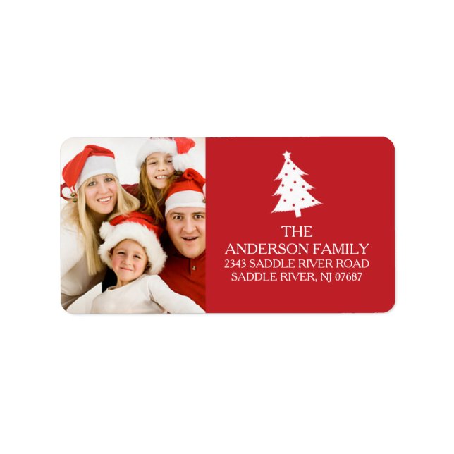 Fun Holiday PHOTO Return Address Label (Front)
