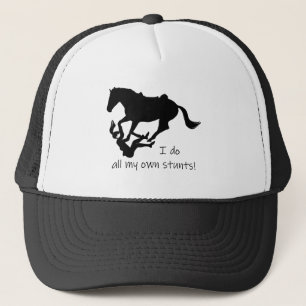 Fun Horse Back Riding Quote Falling Off Trucker Hat