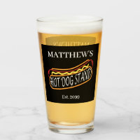 Fun Hot Dog Stand Drinkware Soda Beer Pint