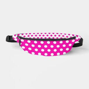 Fun Hot Pink and White Polka Dots or Custom Colour Fanny Pack