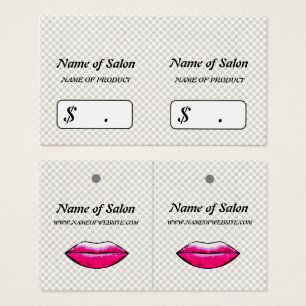Fun Hot Rose Lips Retro Grunge Maquillage Hang Tag