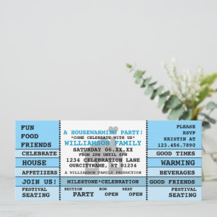 Fun Housewarming Ticket Style Invitation