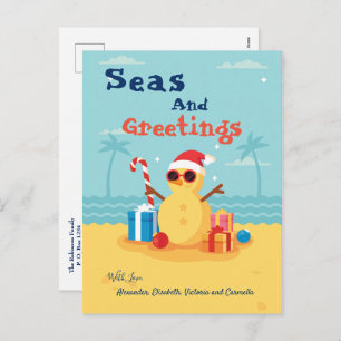 Fun Humorous Season Greetings Santa Claus Custom  Holiday Postcard