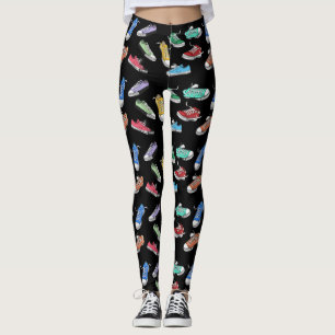 Fun Humour Comic Cartoon Runners Running Shoes Leggings