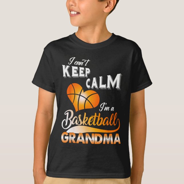 Fun I Can't Keep Calm I'm A Basketball Grandma Cos T-Shirt (Front)