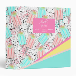 Fun Ice Cream Pattern Binder