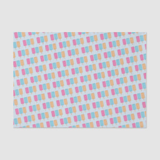Fun ice cream popsicle tissue paper pink blue oran