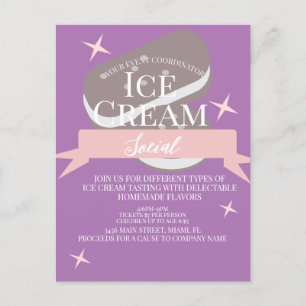  Fun Ice Cream Social Flyers Invitation Violet