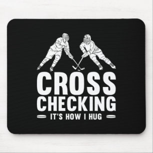Fun Ice Hockey Art For Men Women Kids Ice Hockey L Mouse Pad