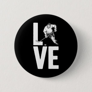 Fun Ice Hockey Art For Men Women Sport Ice Hockey  2 Inch Round Button