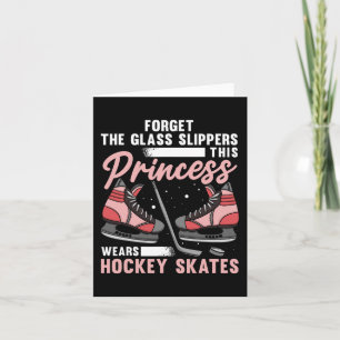 Fun Ice Hockey Art For Women Girls Ice Hockey Play Card