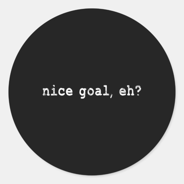 Fun Ice Hockey - Nice Goal Classic Round Sticker (Front)