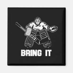 Fun Ice Hockey Player Gift Goalie Apparel Graphic Magnet