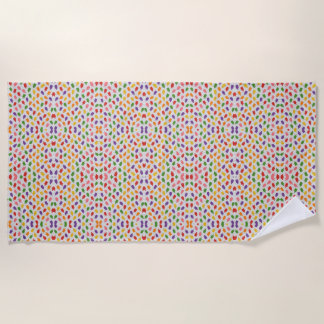Fun Ice Pop Mosaic Beach Towel