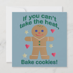 Fun "If You Can't Take the Heat" Gingerbread Man Invitation