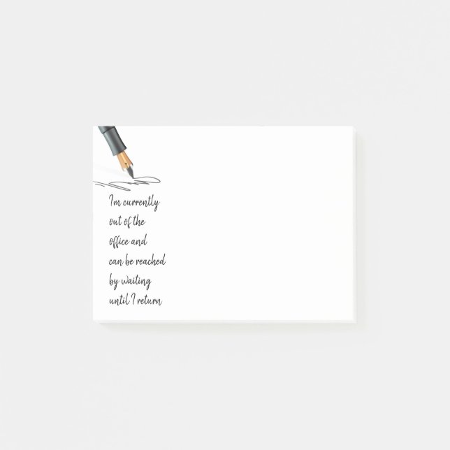 Fun I'm currently out of the Office   Post-it Notes (Front)