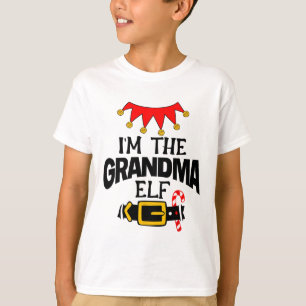 Fun Im The Grandma Elf Costumes Christmas Family M T-Shirt