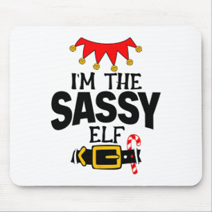 Fun Im The Sy Elf Costumes Christmas Family Matchi Mouse Pad