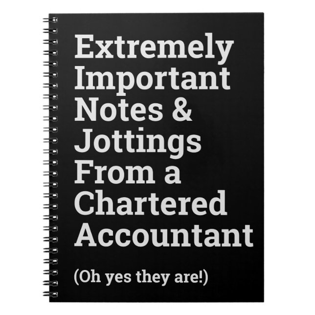 Fun Important Chartered Accountant Notebook (Front)