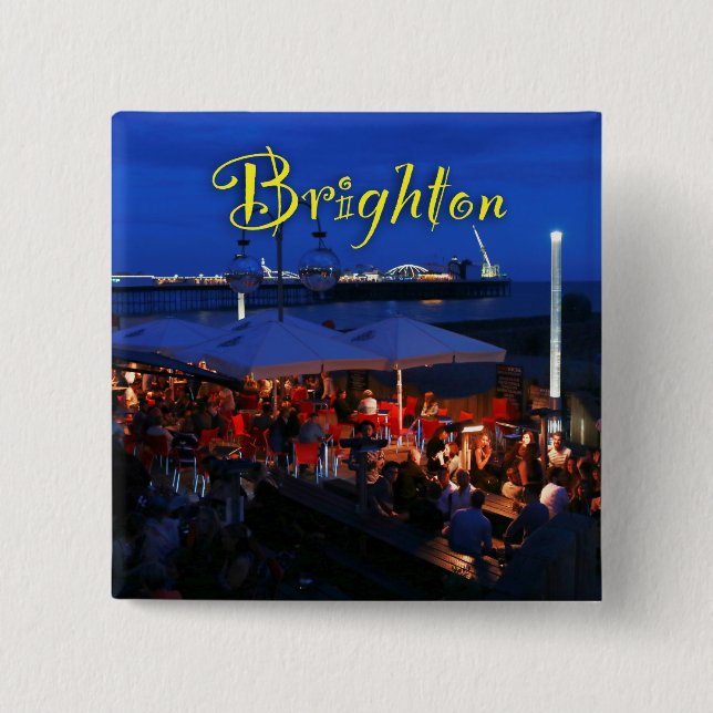 Fun in Brighton! 2 Inch Square Button (Front)