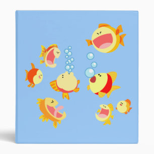 Fun in The Fish Tank Cartoon Binder