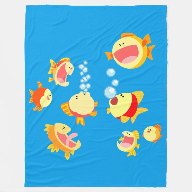 Fun In The Fish Tank (Cartoon Fish) Fleece (Front)