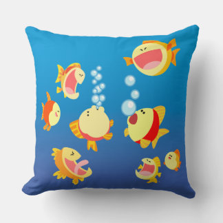 Fun in The Fish Tank (Cartoon Fish) Pillow