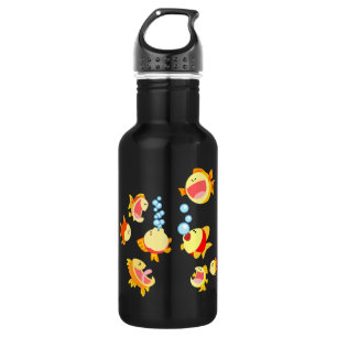 Fun in The Fish Tank (Cartoon Fish) Water Bottle