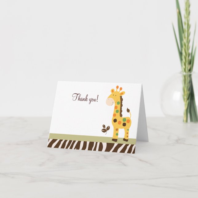 Fun in the Jungle Giraffe Folded Merci notes (Devant)