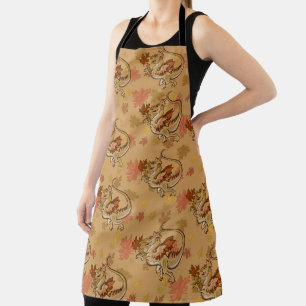 Fun in the Leaves Dragon Apron