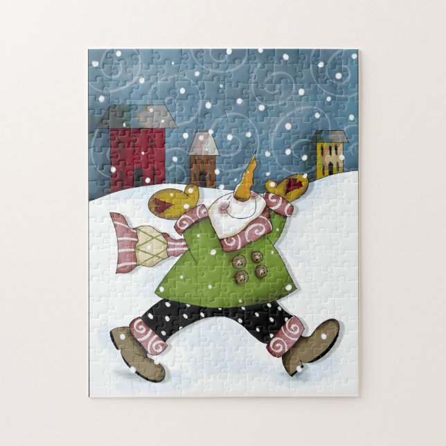 Fun in the Snow Snowman Puzzle (Vertical)
