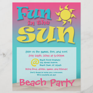 Fun in the Sun - Beach Party Flyers