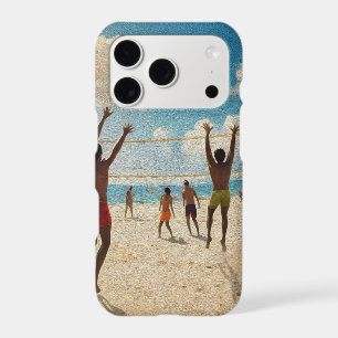 Fun In The Sun Beach Volleyball Oil Paint,