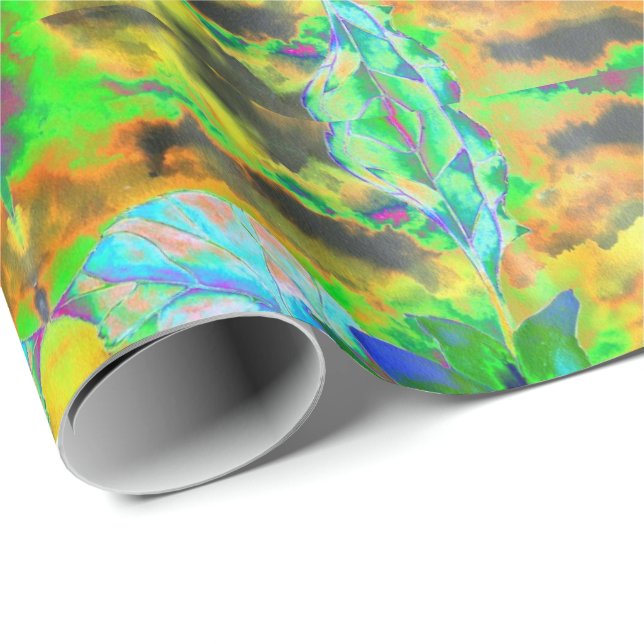 Fun in the sun - green sunflower wrapping paper (Roll Corner)