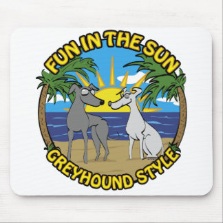 FUN IN THE SUN GREYHOUND STYLE MOUSE PAD