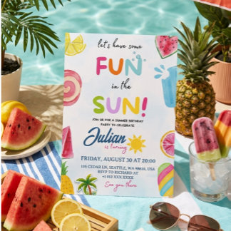 fun in the sun invitation