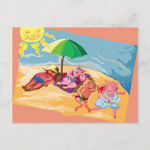 Fun in the sun postcard