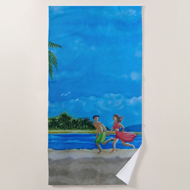Fun in the Sun Run Beach Towel (Front)
